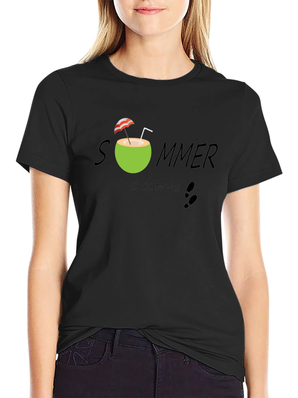 Summer Is Coming T-Shirt - Black Cotton Tee