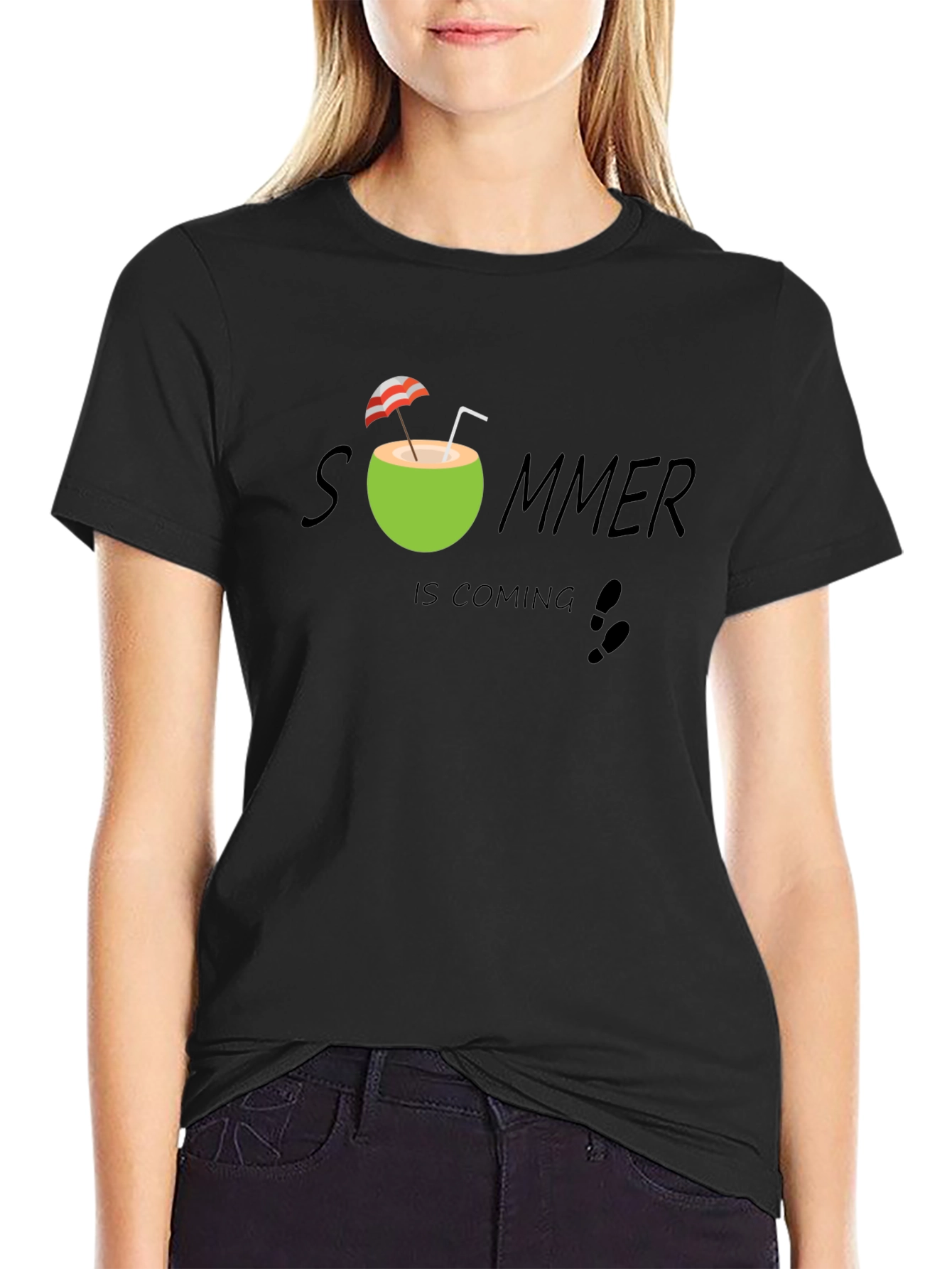 Summer Is Coming T-Shirt - Black Cotton Tee
