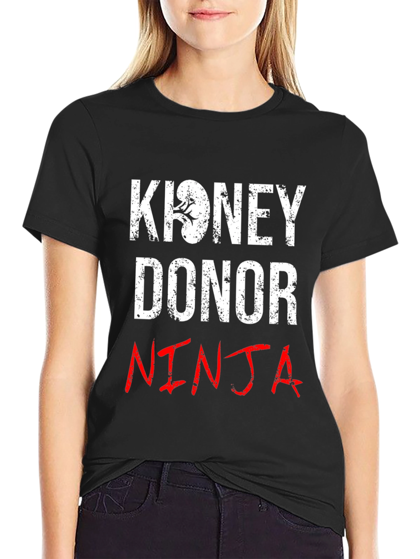 Kidney Donor Ninja Graphic Tee - Black