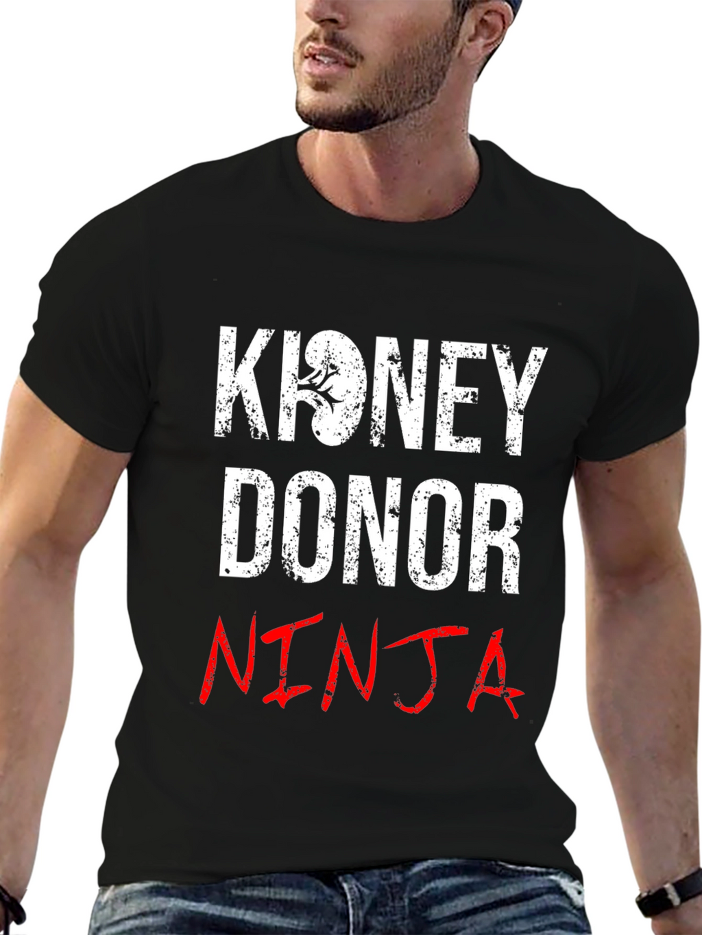 Kidney Donor Ninja Graphic Tee - Black