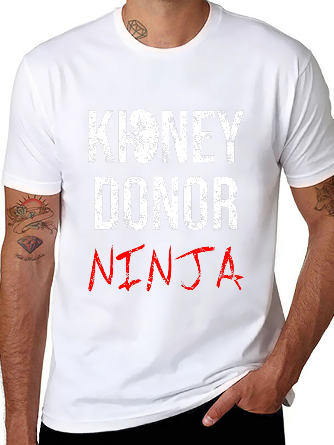 Kidney Donor Ninja Graphic Tee - Black