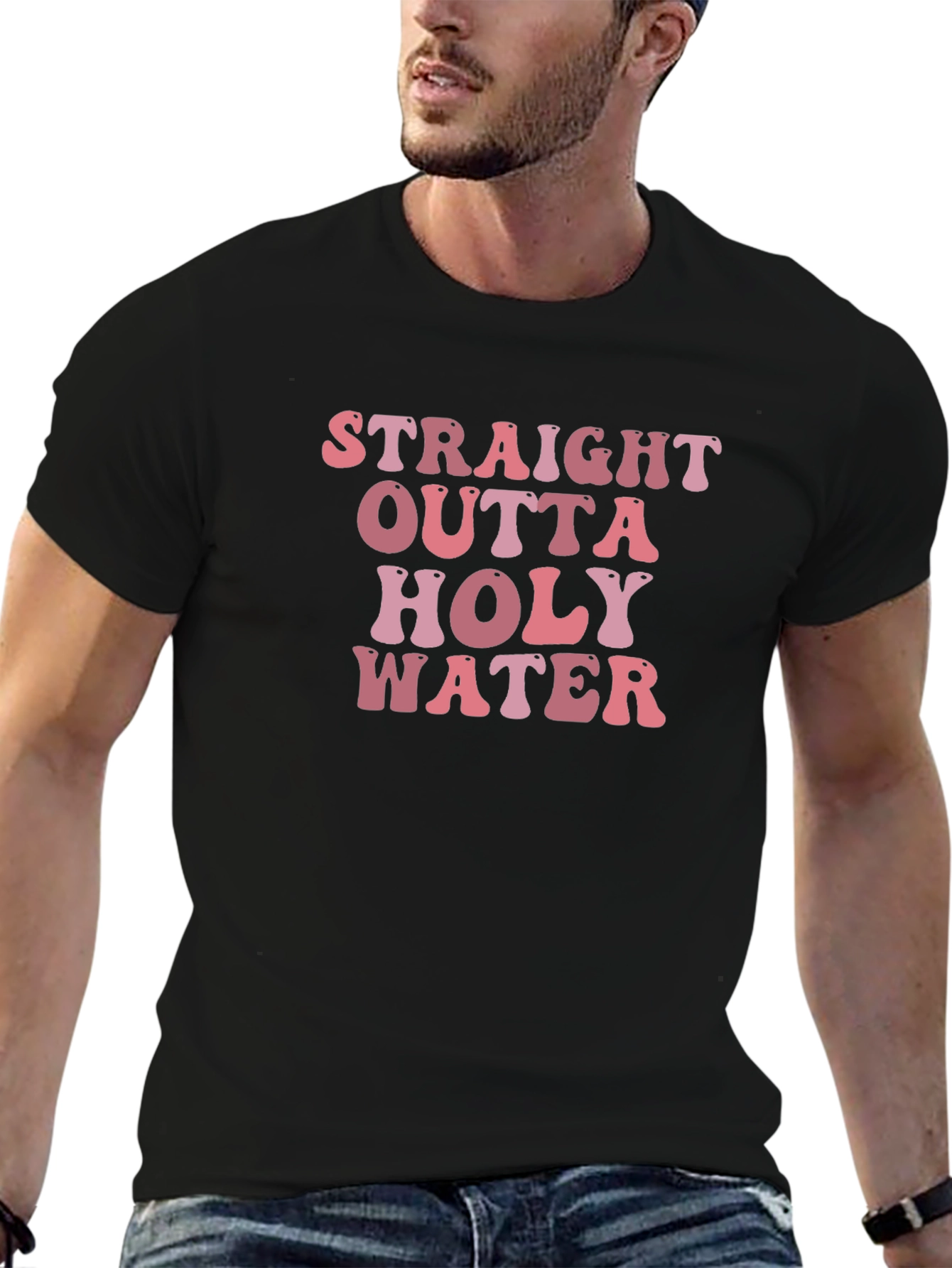 Straight Outta Holy Water Graphic T-Shirt