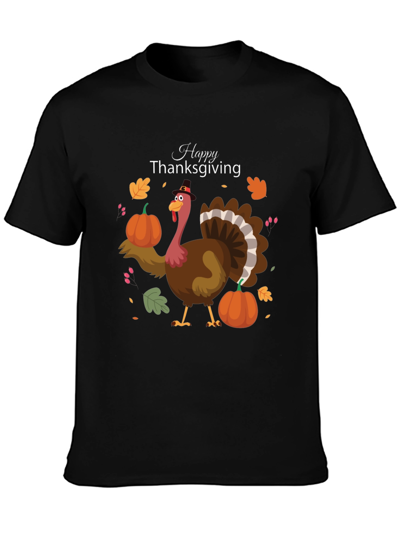 Thanksgiving Turkey Graphic Tee - Festive Fall Apparel
