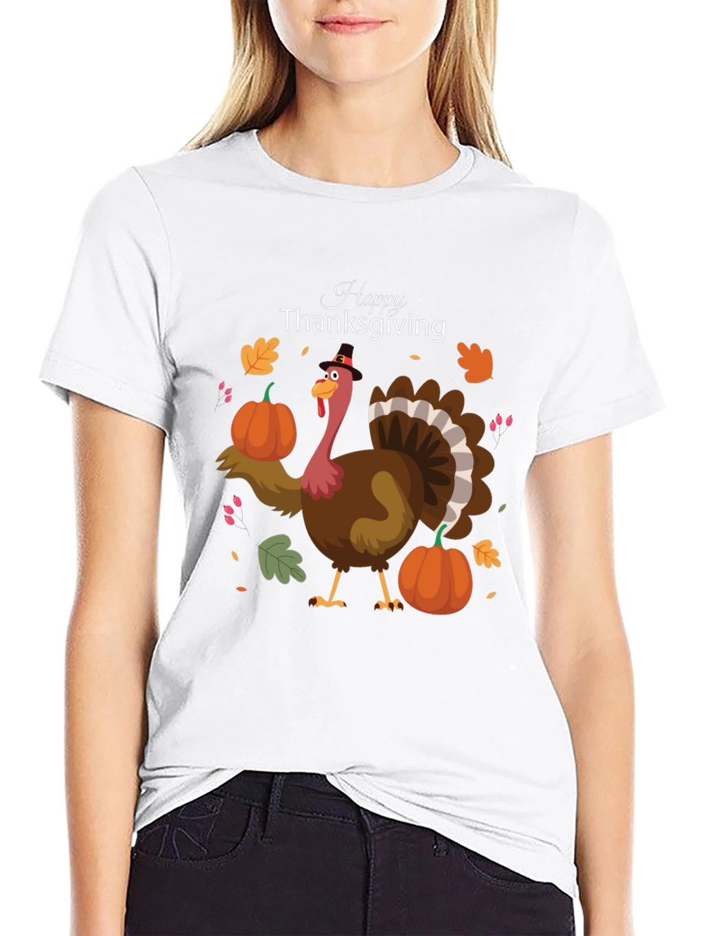 Thanksgiving Turkey Graphic Tee - Festive Fall Apparel