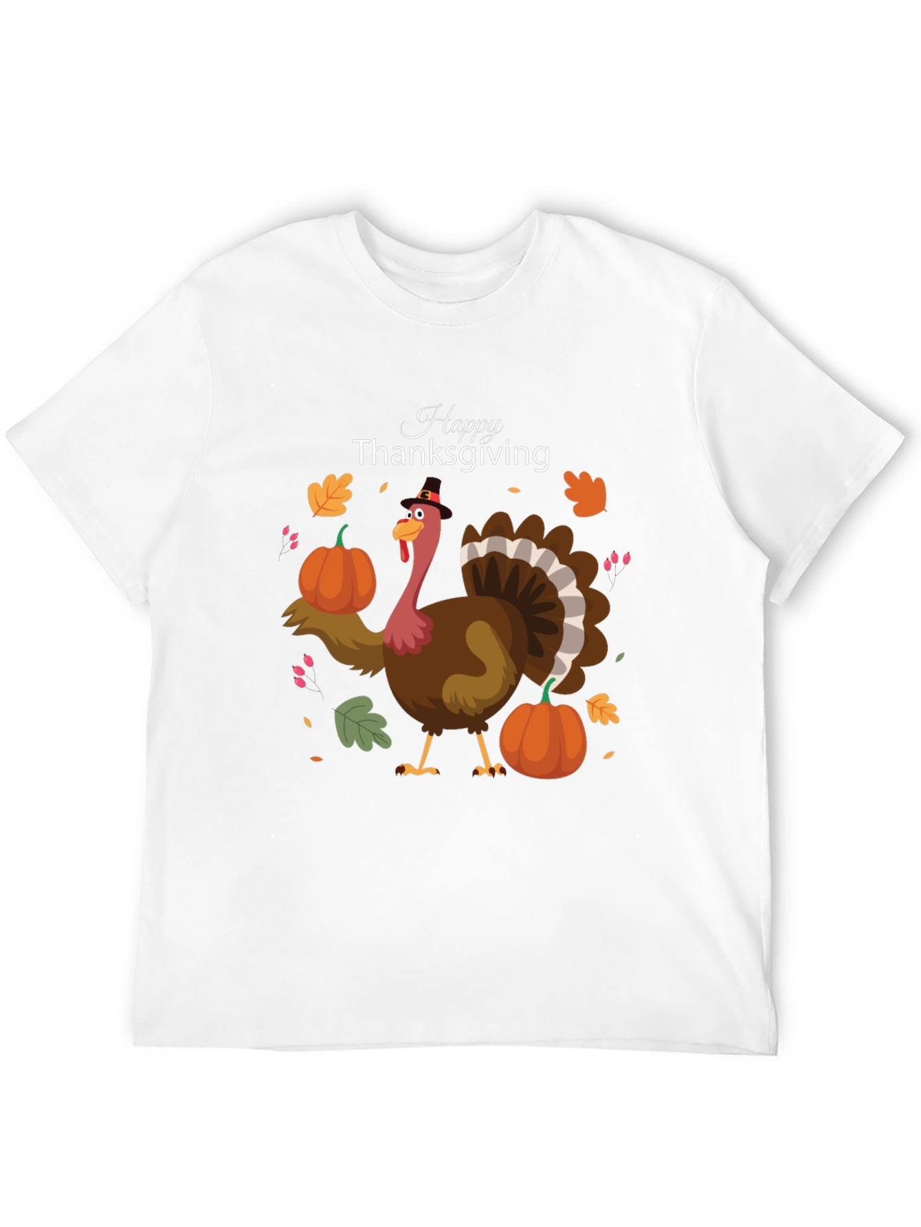 Thanksgiving Turkey Graphic Tee - Festive Fall Apparel