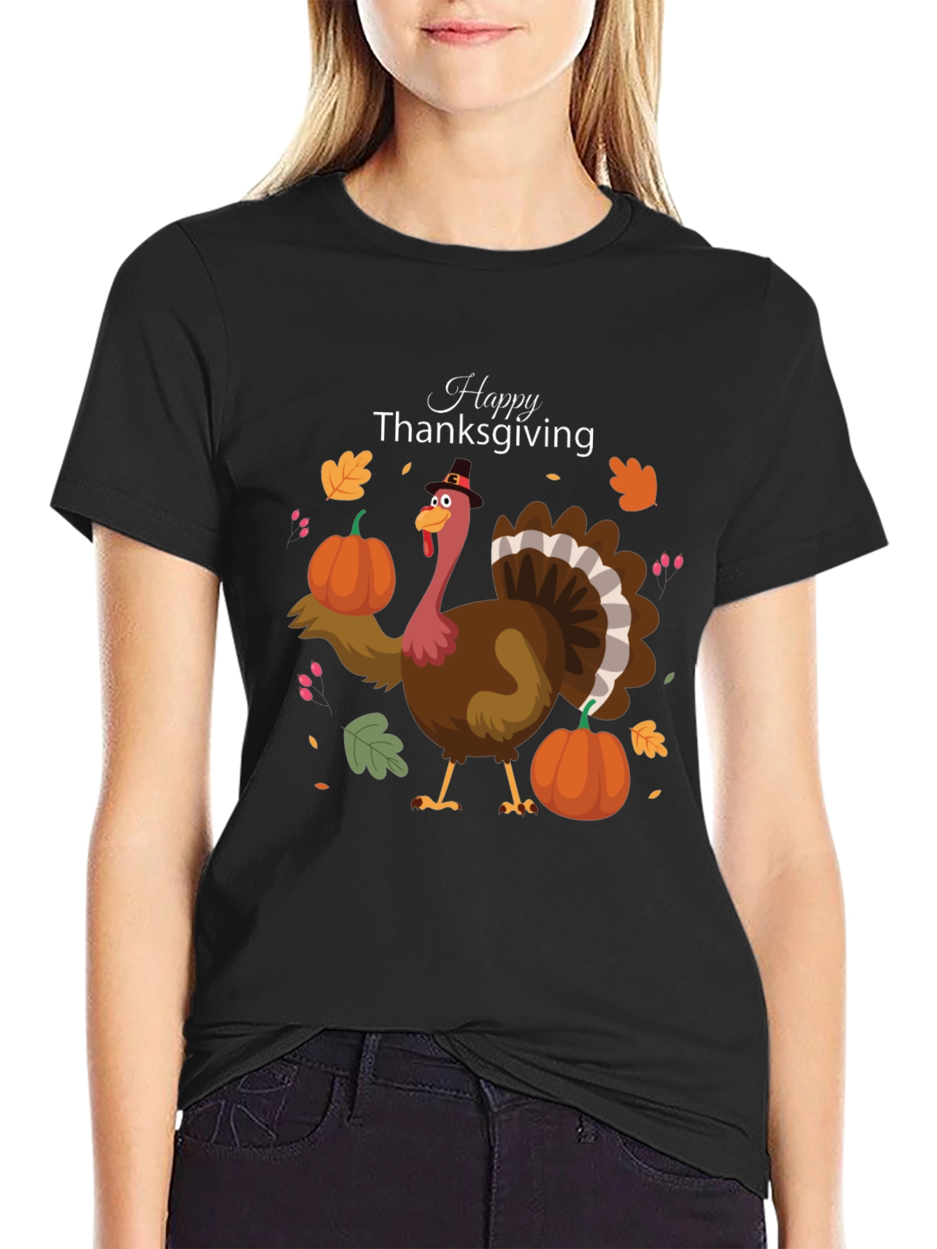 Thanksgiving Turkey Graphic Tee - Festive Fall Apparel