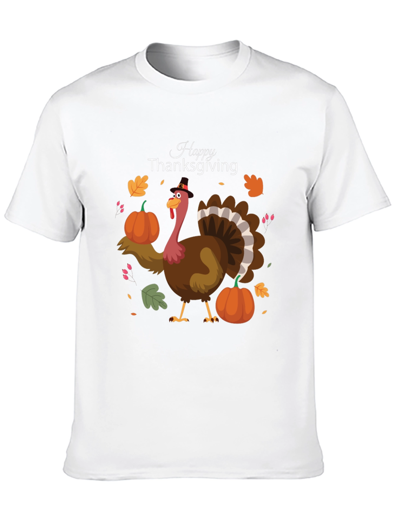Thanksgiving Turkey Graphic Tee - Festive Fall Apparel