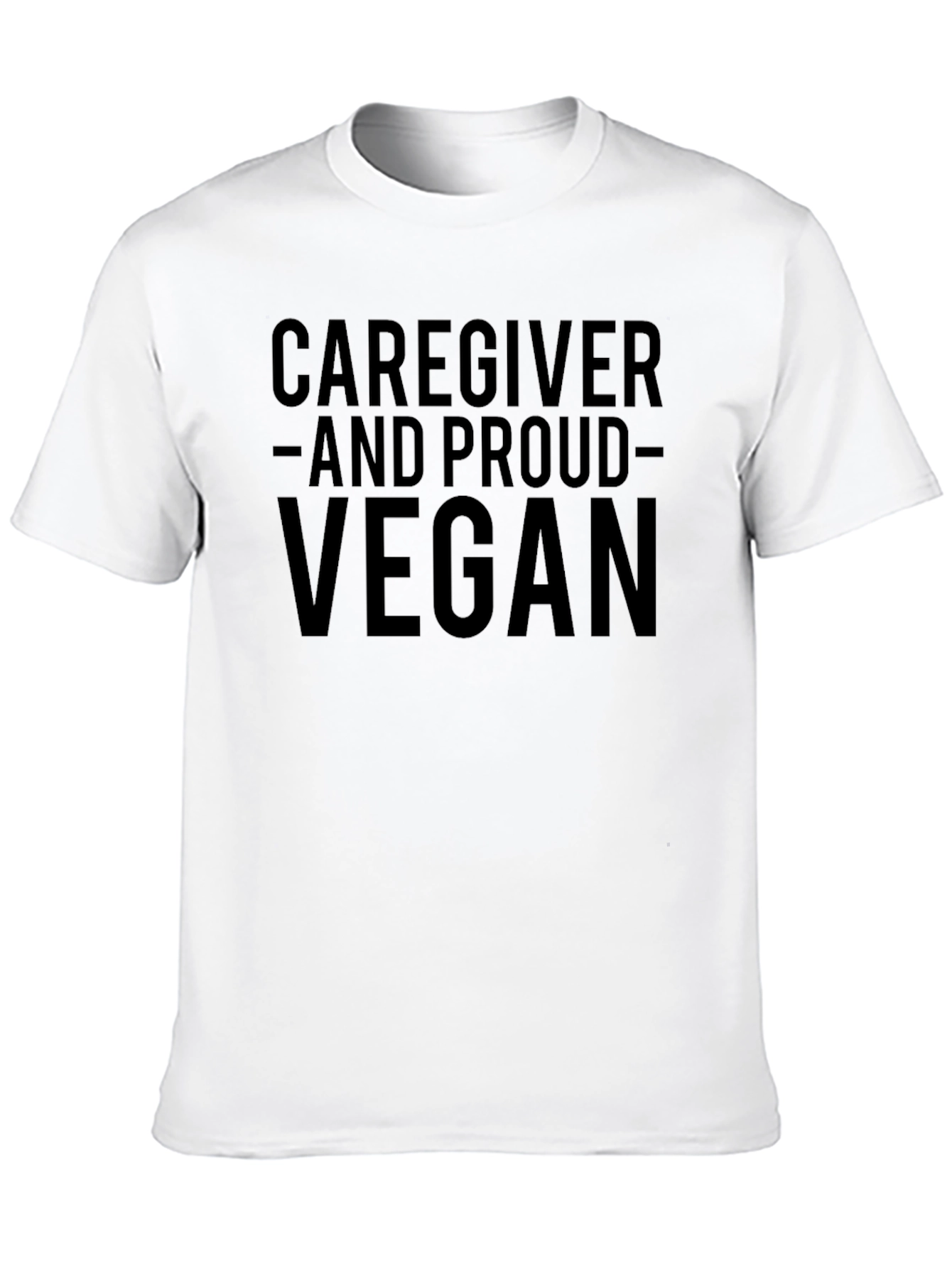 Caregiver and Proud Vegan Graphic T-Shirt