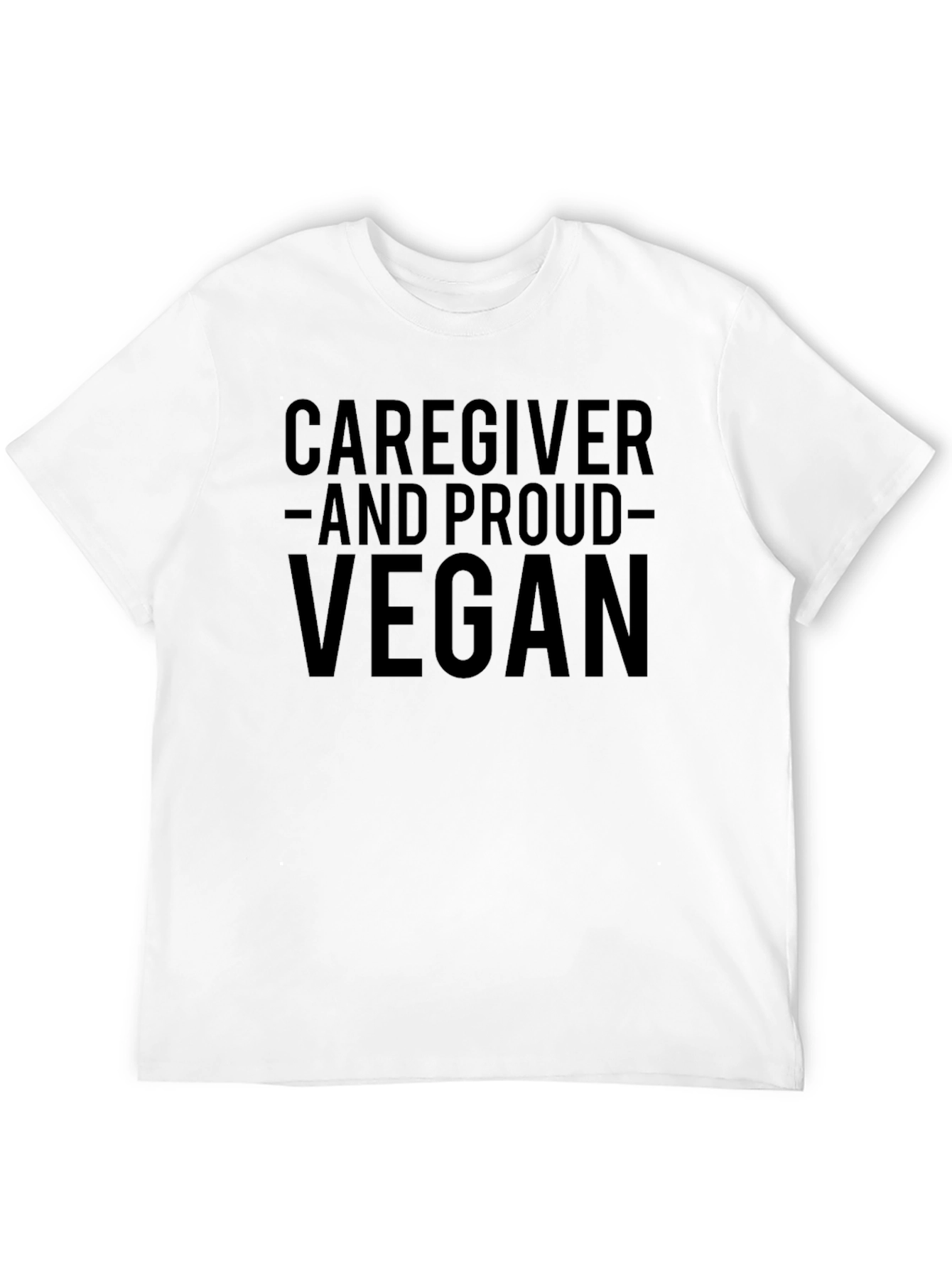 Caregiver and Proud Vegan Graphic T-Shirt