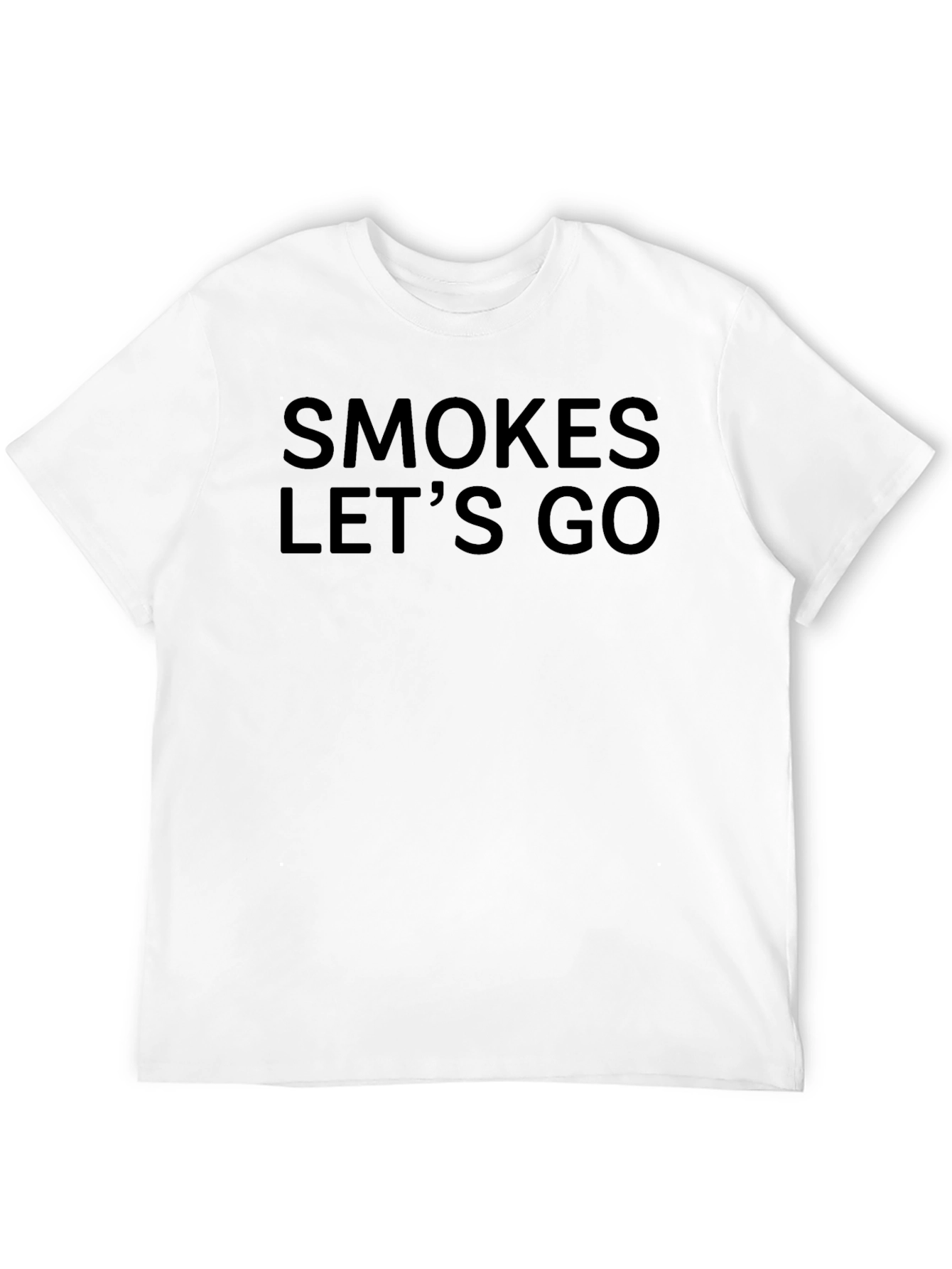 Smokes Lets Go Graphic Tee - Casual Black T-Shirt