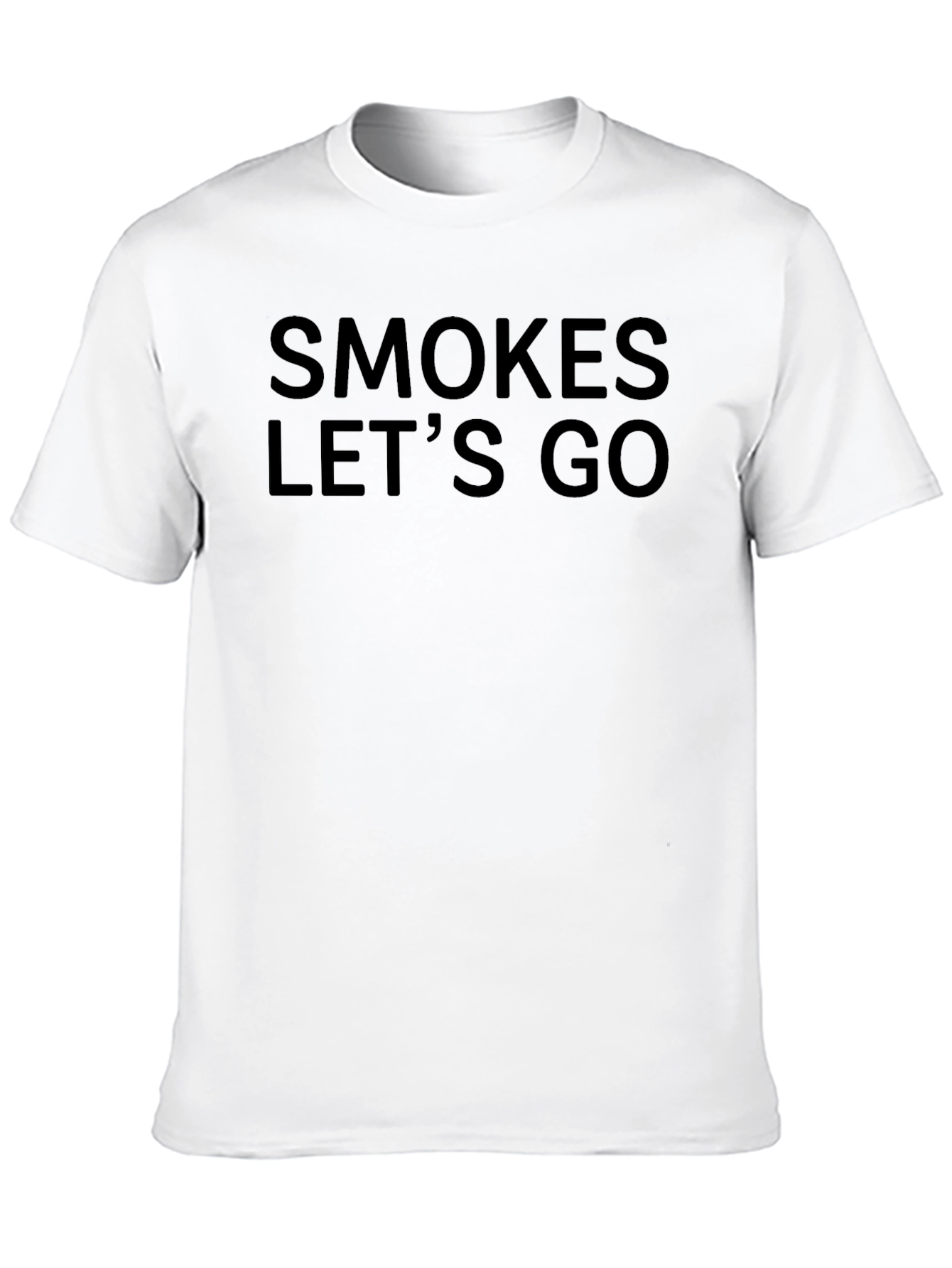 Smokes Lets Go Graphic Tee - Casual Black T-Shirt