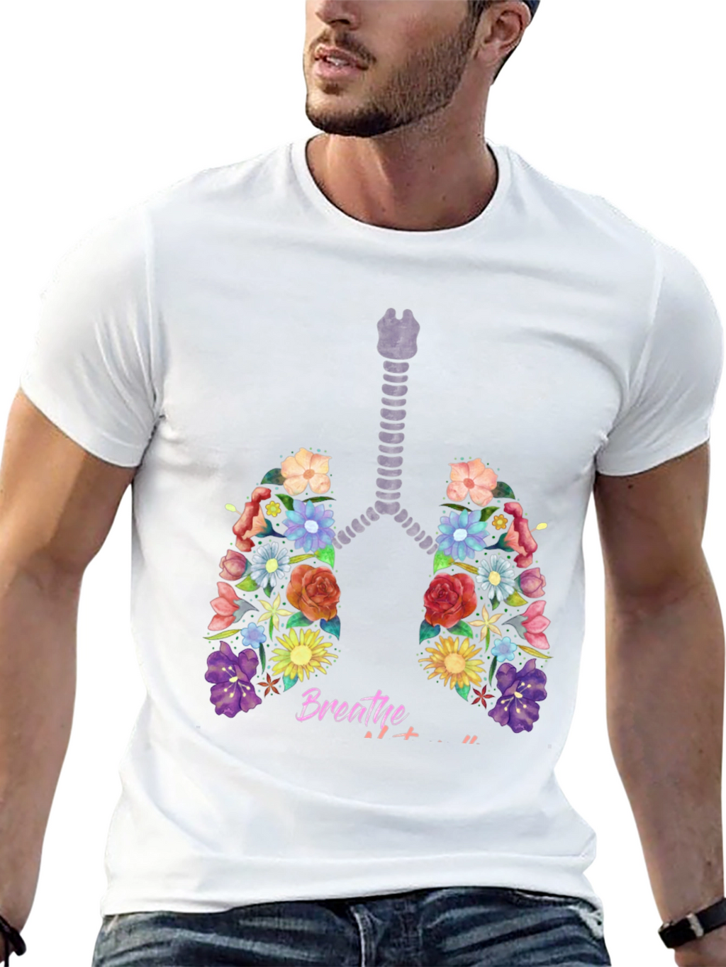 Floral Lungs Breathe Graphic Tee