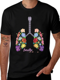 Floral Lungs Breathe Graphic Tee