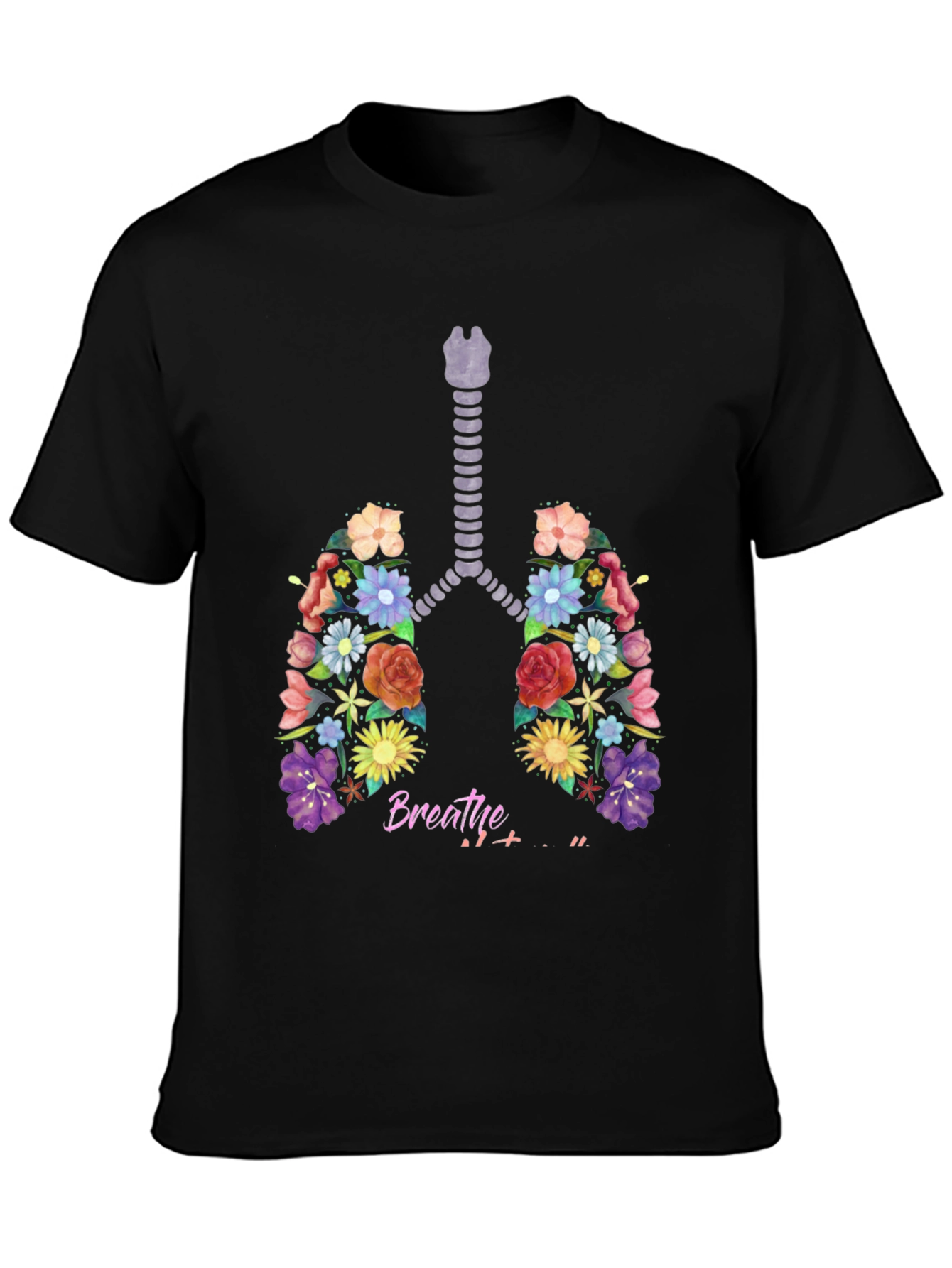 Floral Lungs Breathe Graphic Tee
