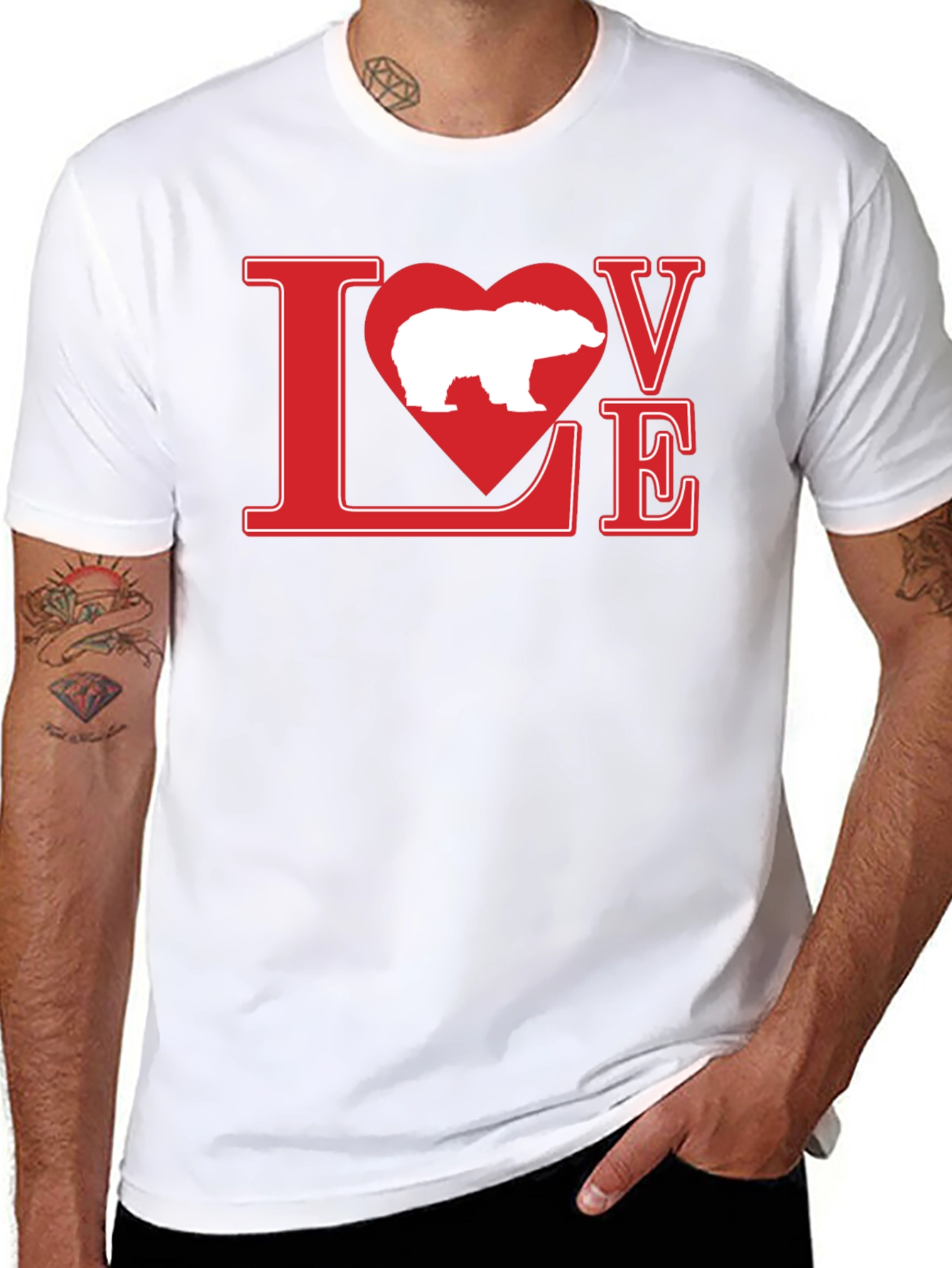 Love Polar Bear Graphic T-Shirt