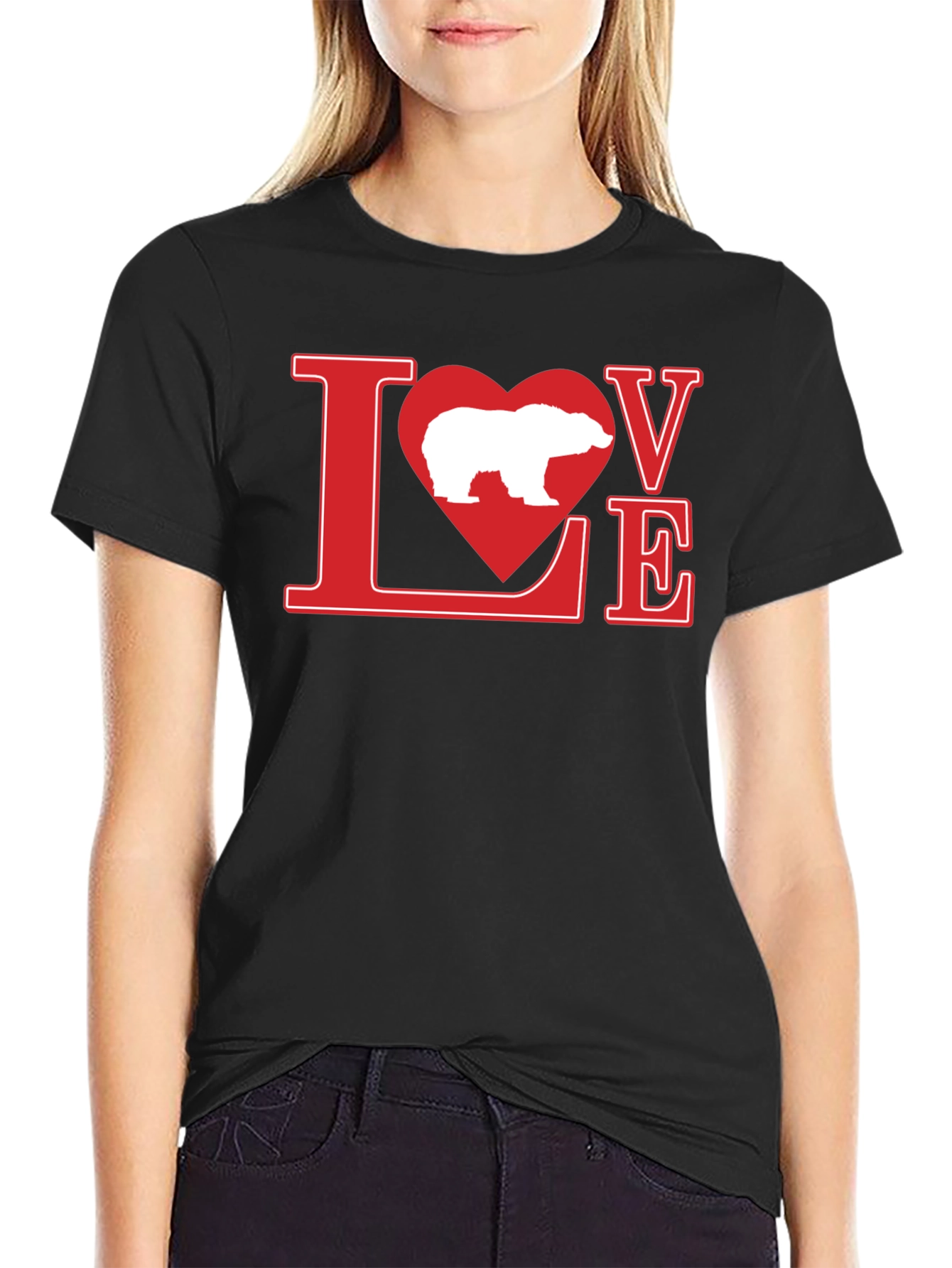 Love Polar Bear Graphic T-Shirt