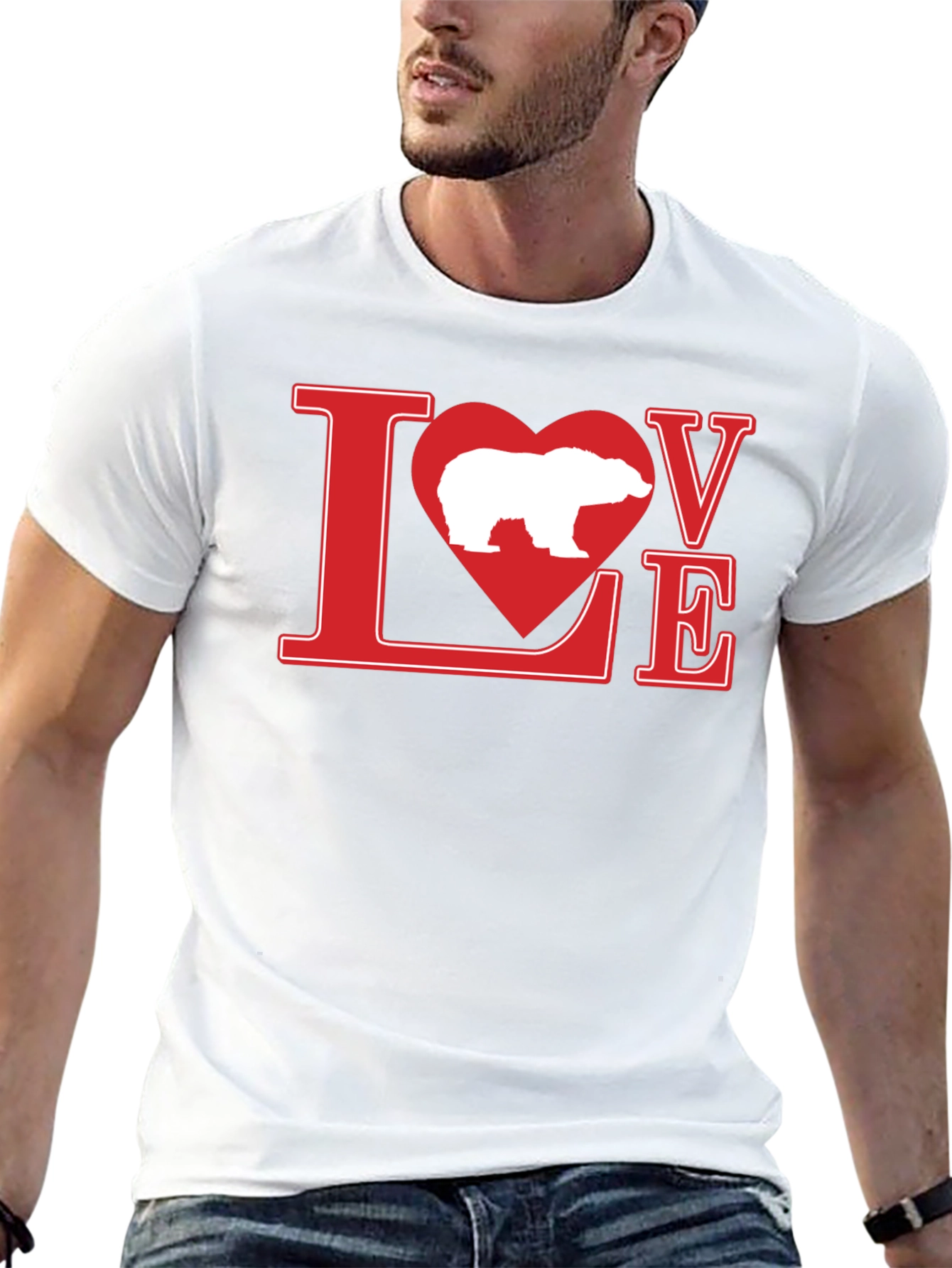 Love Polar Bear Graphic T-Shirt