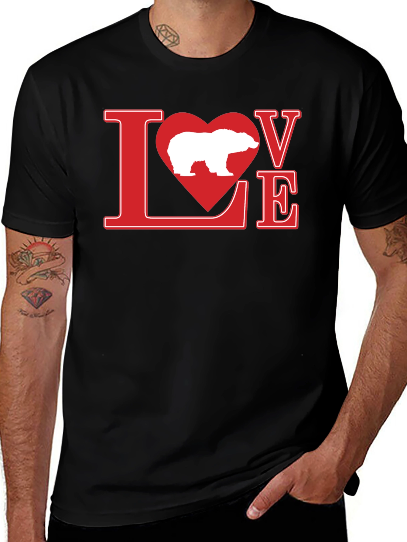 Love Polar Bear Graphic T-Shirt
