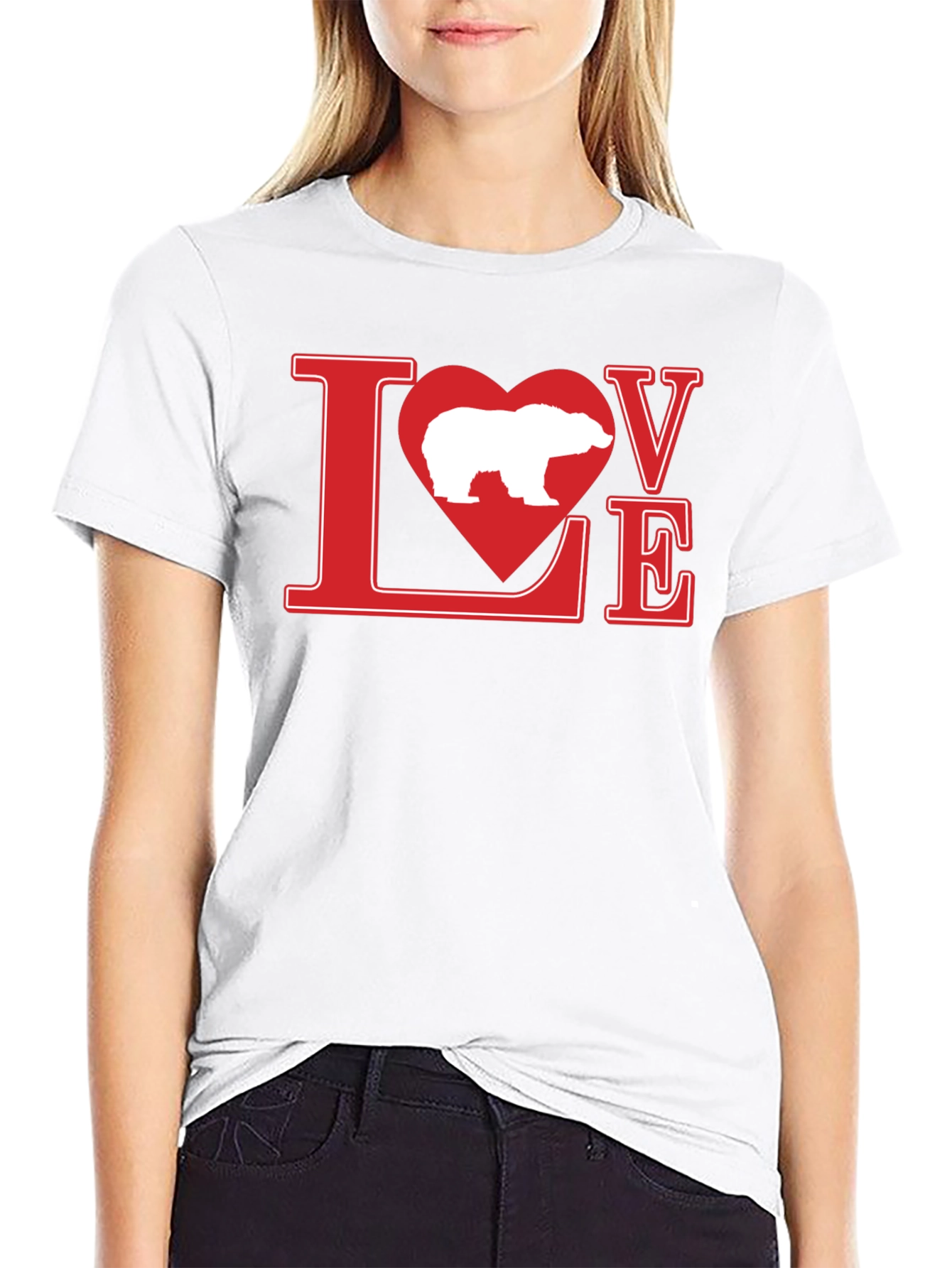 Love Polar Bear Graphic T-Shirt