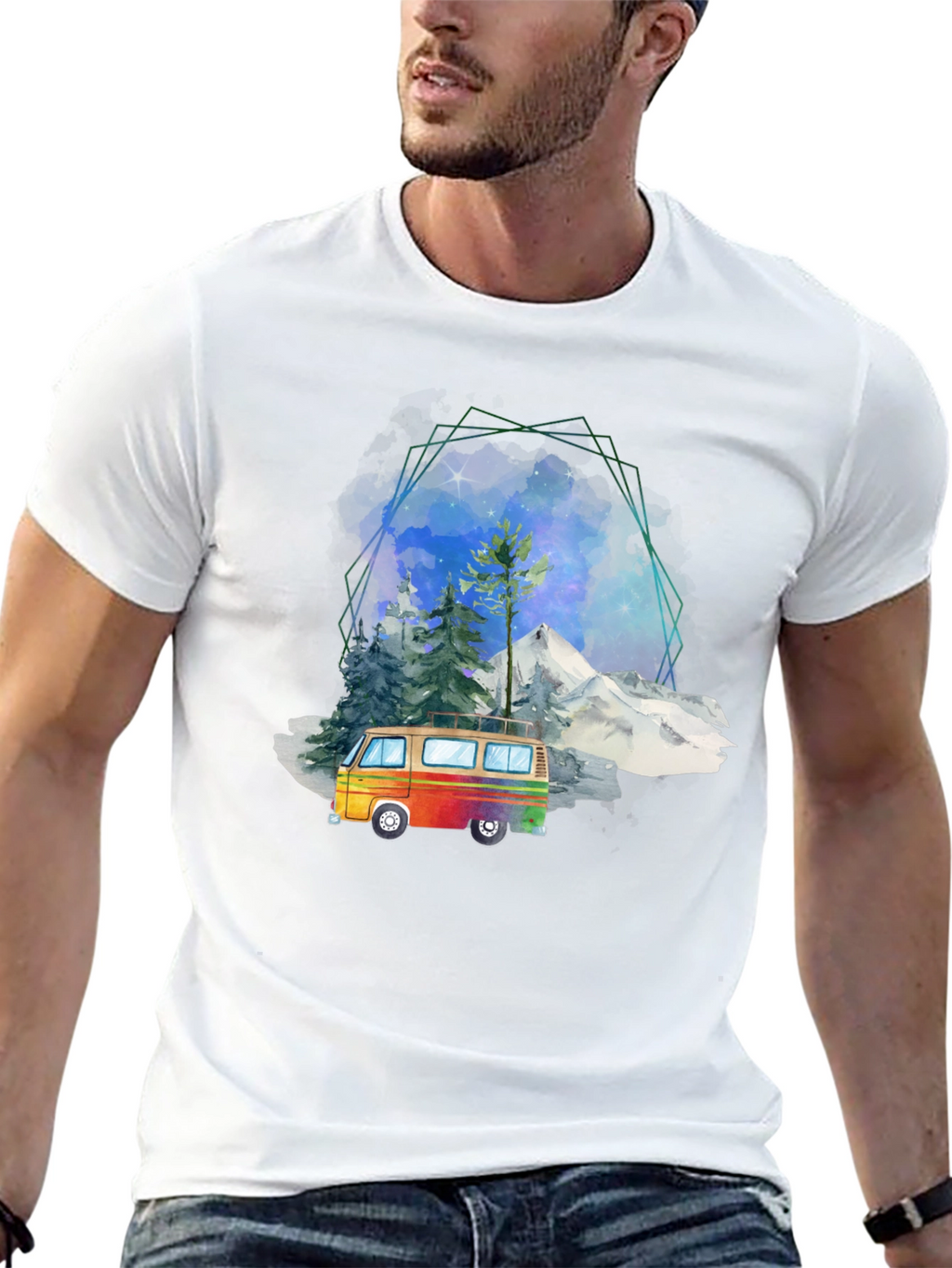 Retro Van Graphic Tee - Adventure Awaits!
