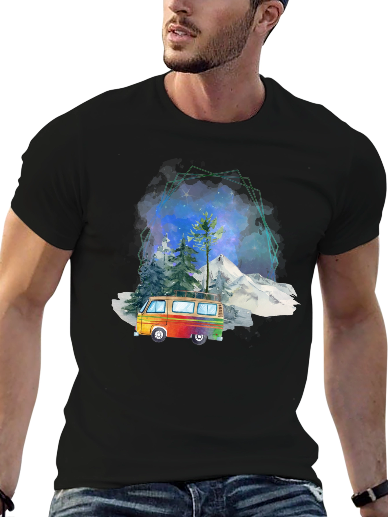 Retro Van Graphic Tee - Adventure Awaits!