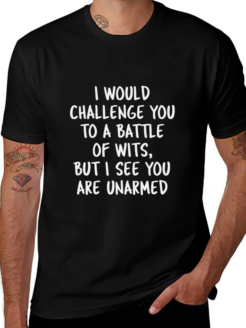 Witty Graphic T-Shirt - Battle of Wits