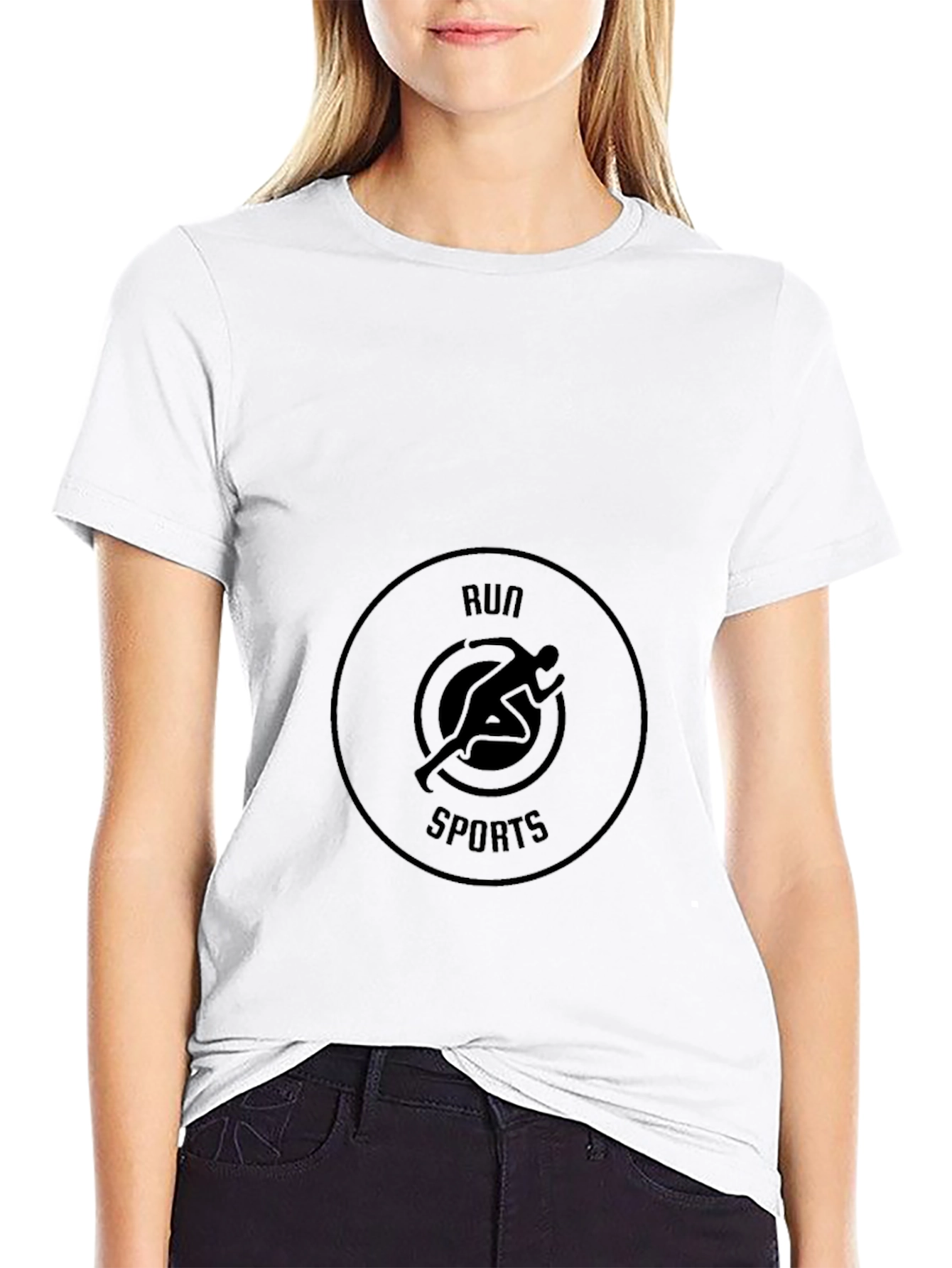 Run Sports Graphic T-Shirt - Black