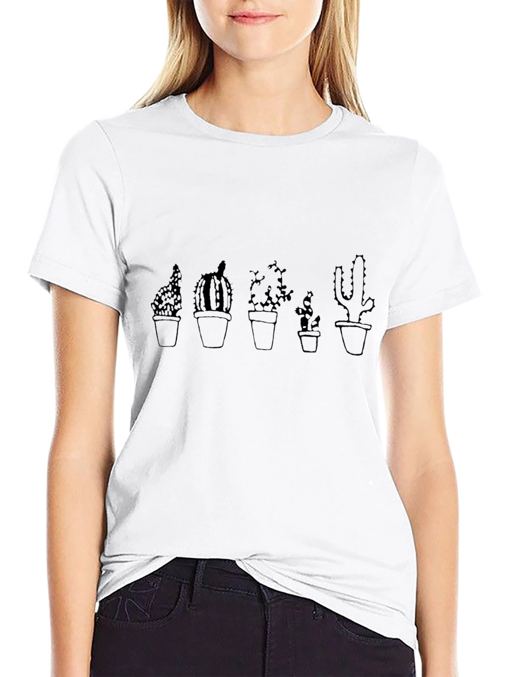 Cactus Graphic Tee - Unisex Black T-Shirt