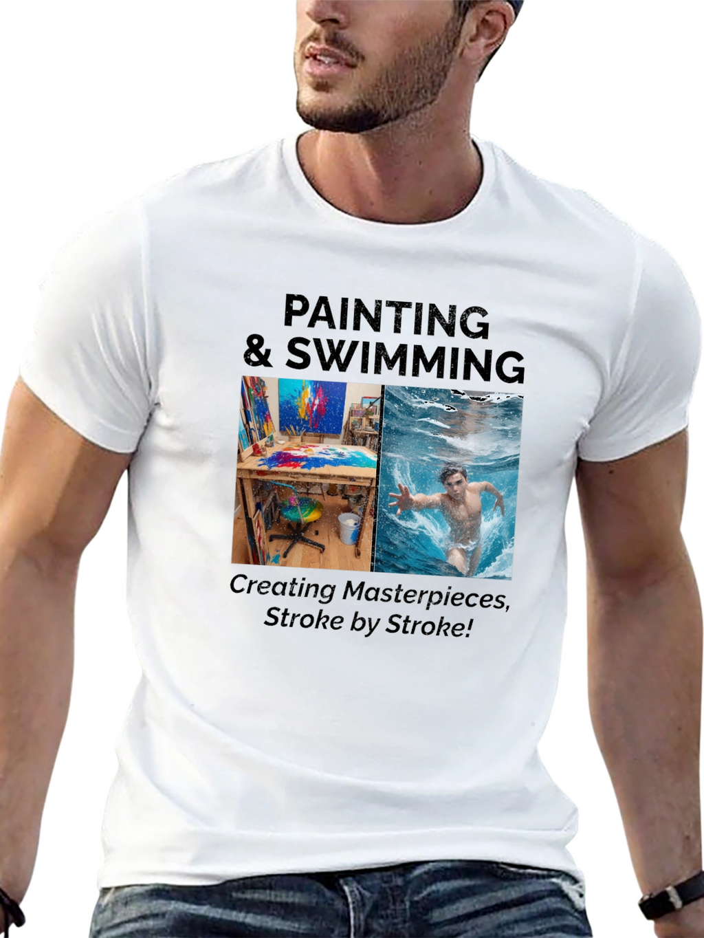 Painting & Swimming Stroke T-Shirt