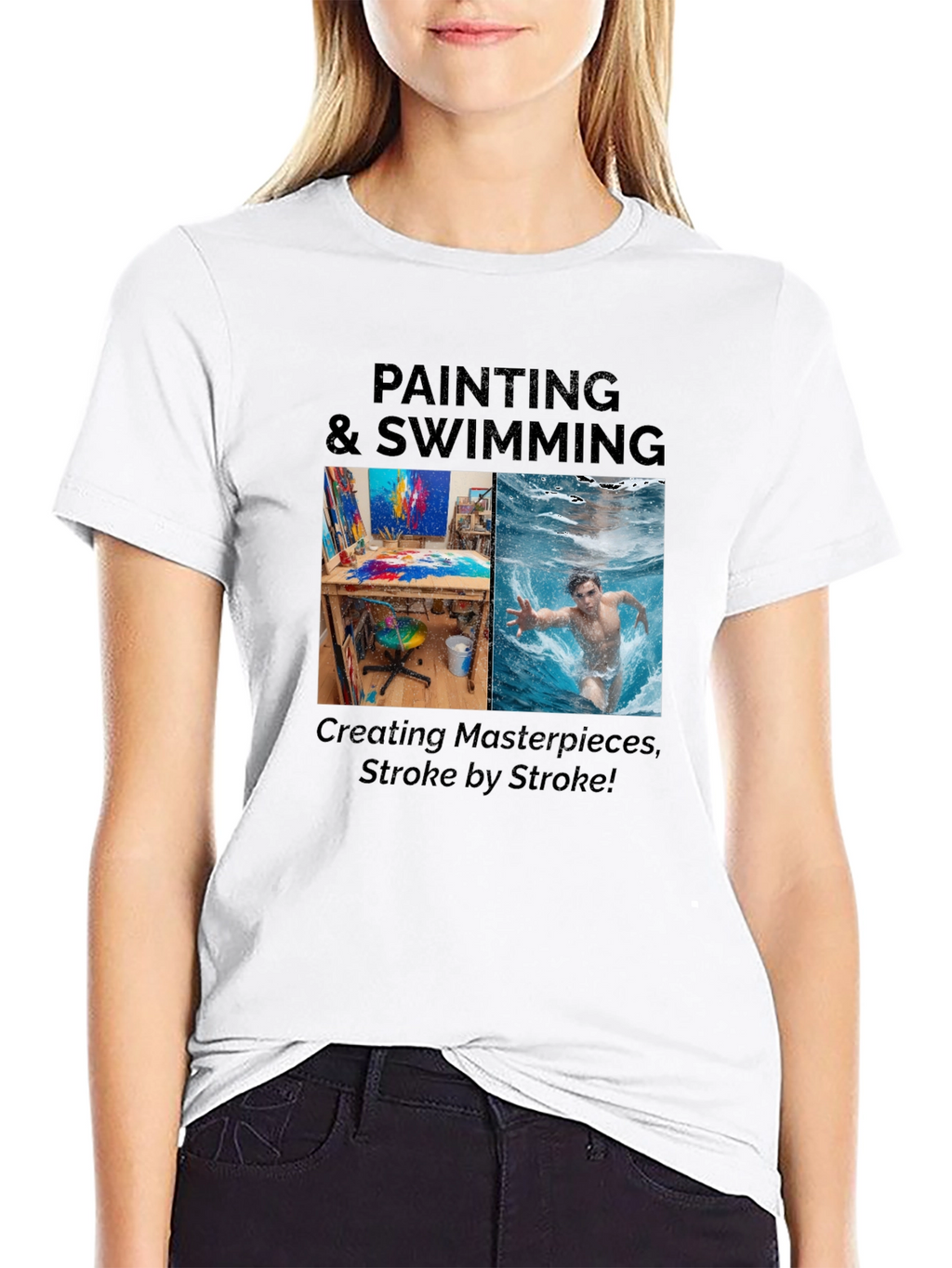 Painting & Swimming Stroke T-Shirt