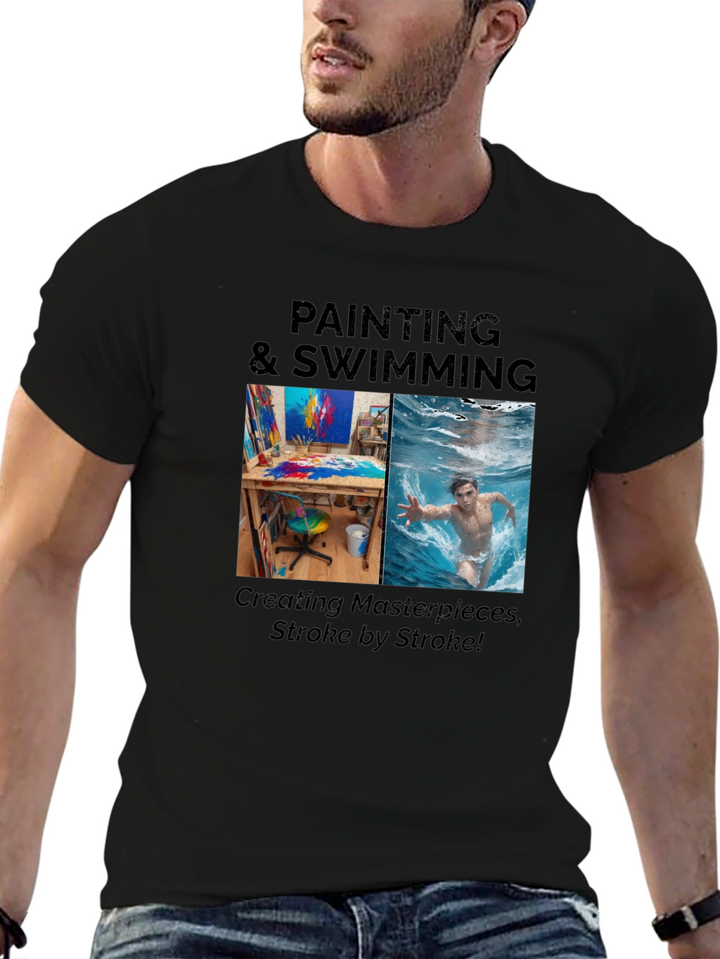Painting & Swimming Stroke T-Shirt