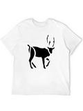 Reindeer Graphic Tee - Soft Cotton Blend