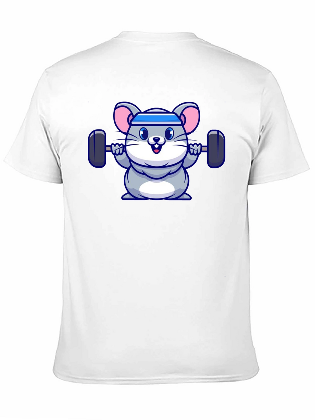 Workout Mouse Graphic Tee - Black Cotton