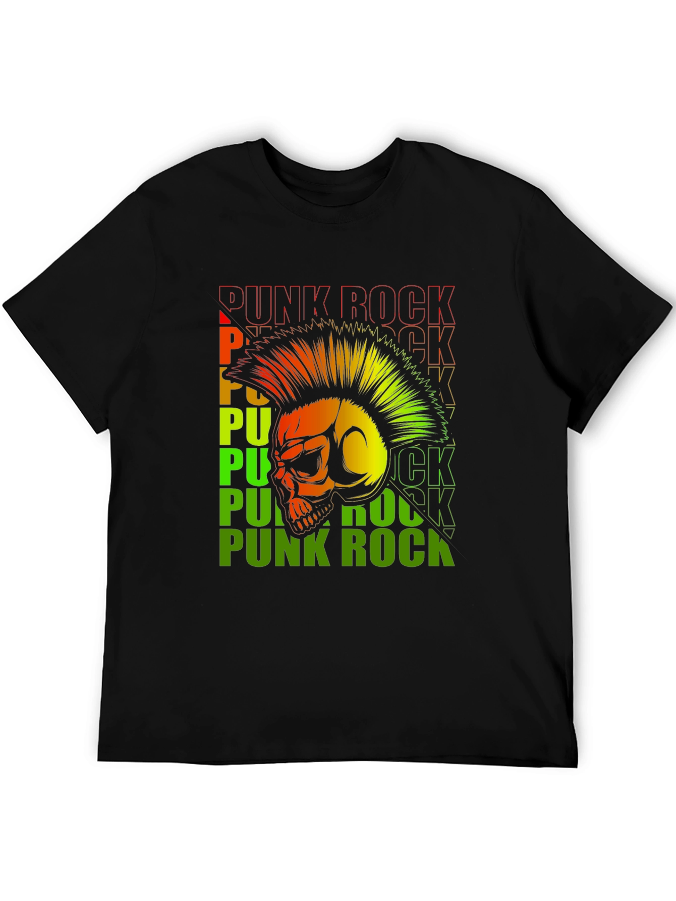 Punk Rock Skull Graphic Tee - Bold & Edgy Design