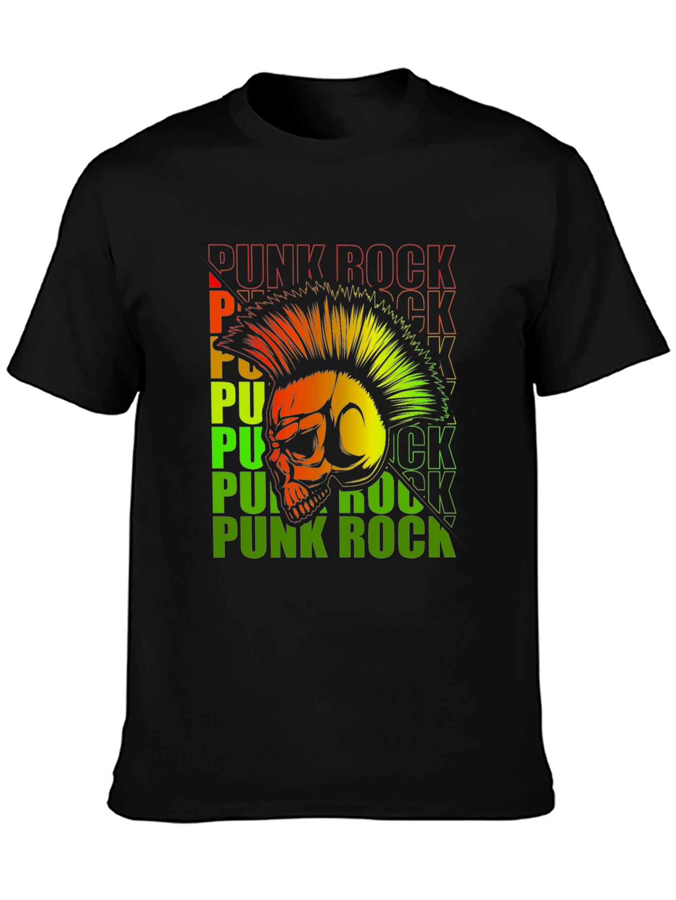 Punk Rock Skull Graphic Tee - Bold & Edgy Design