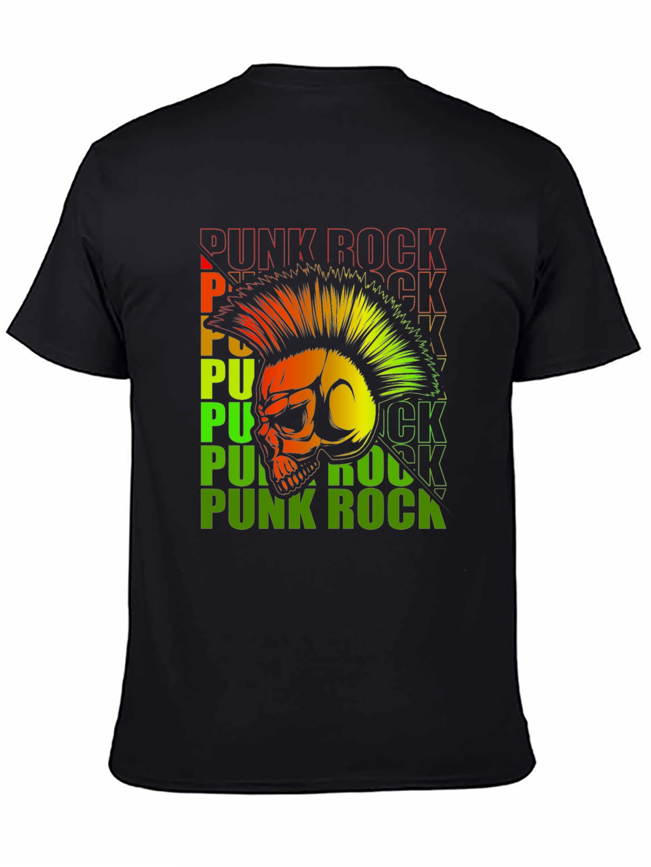 Punk Rock Skull Graphic Tee - Bold & Edgy Design