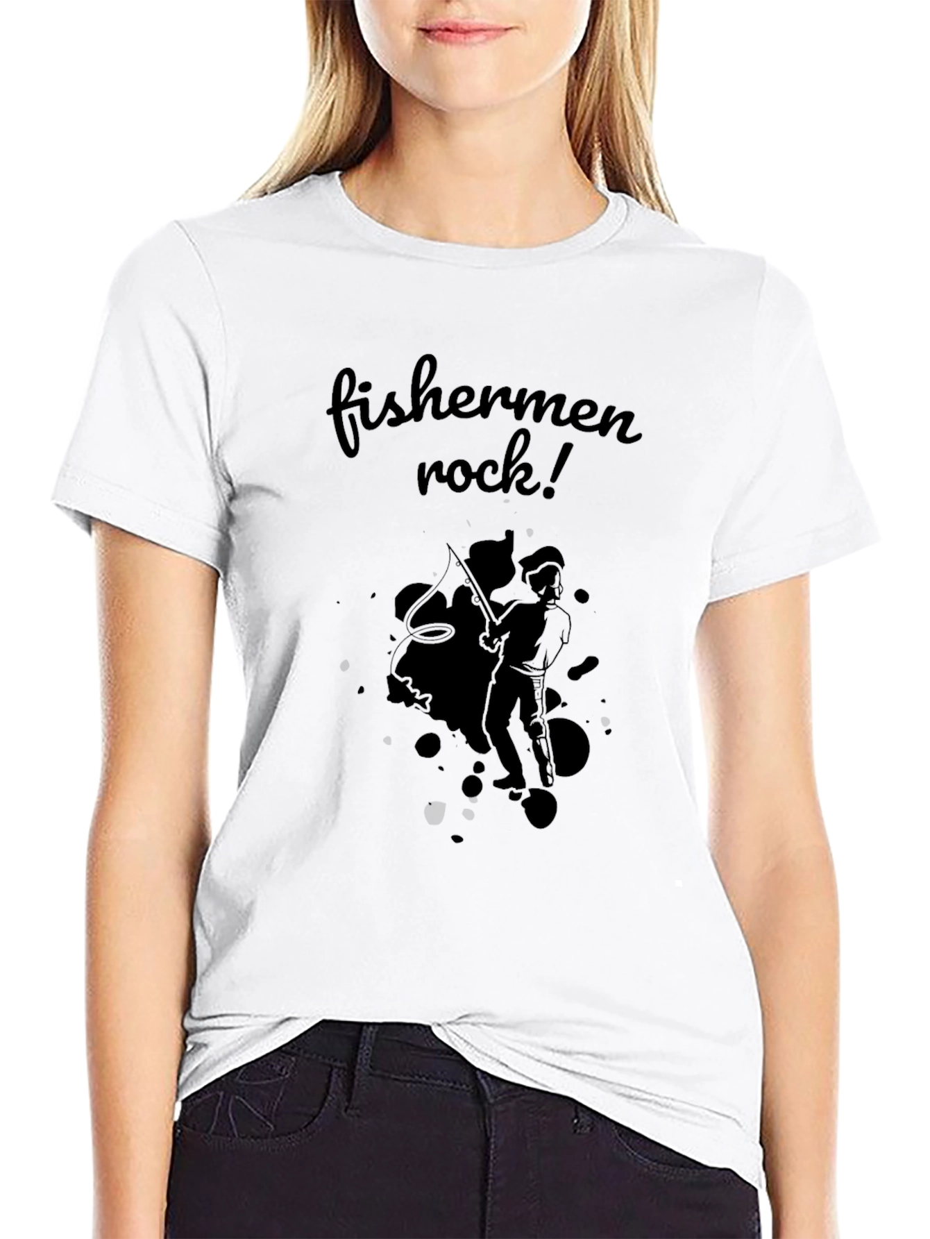 Fishermen Rock! Black T-Shirt