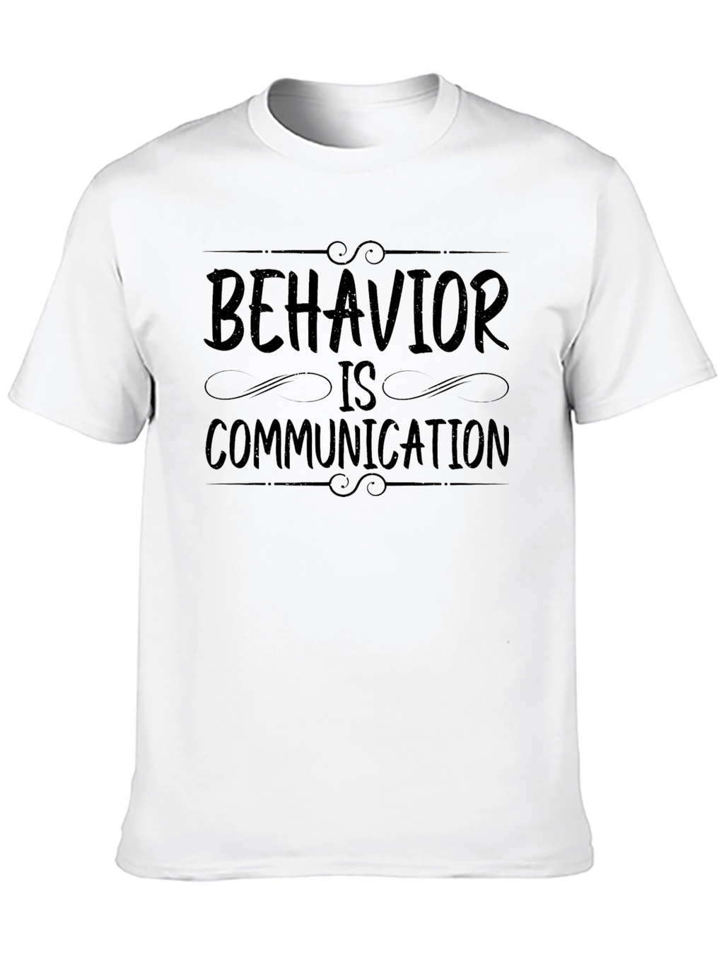 Behavior is Communication Black Graphic Tee
