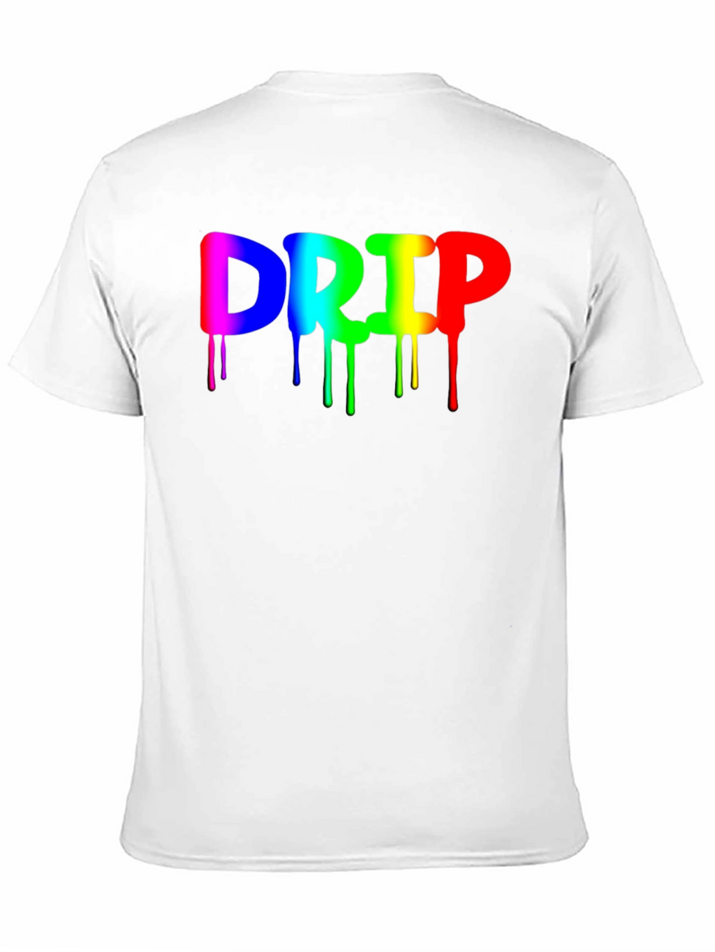 Rainbow Drip Graphic Black T-Shirt - Trendy Casual Wear