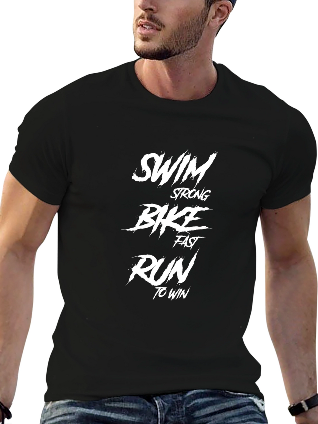Swim Bike Run T-Shirt - Triathlon Motivation