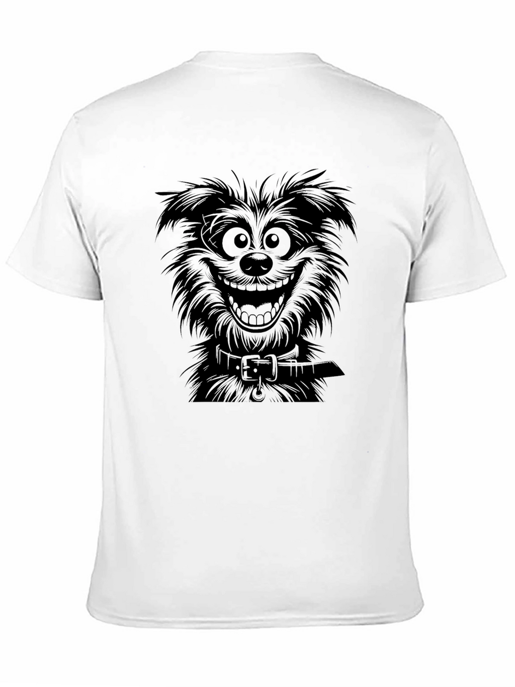 Cartoon Dog Graphic Black T-Shirt