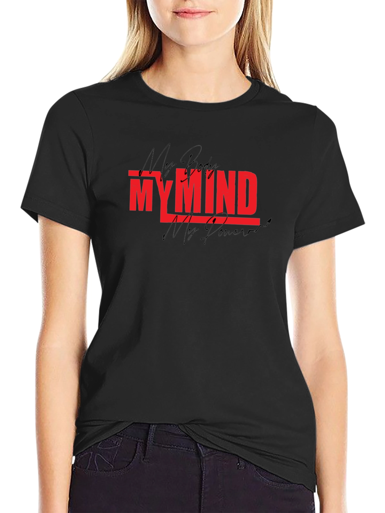 My Mind My Power Graphic Tee - Black