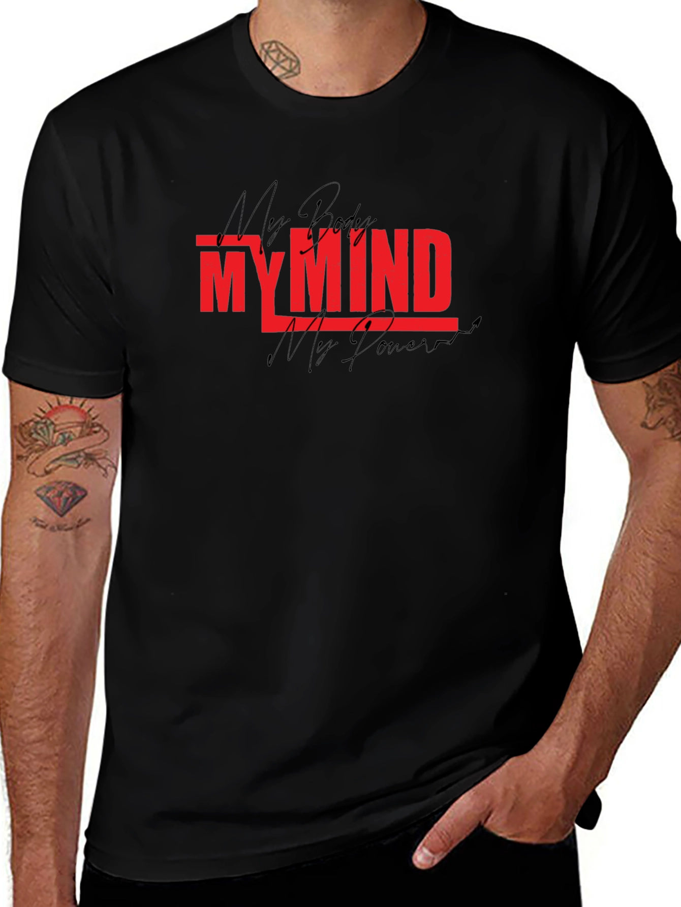 My Mind My Power Graphic Tee - Black