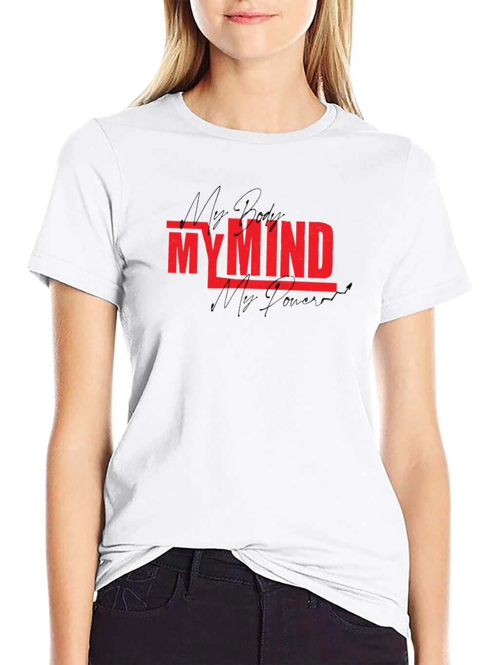 My Mind My Power Graphic Tee - Black
