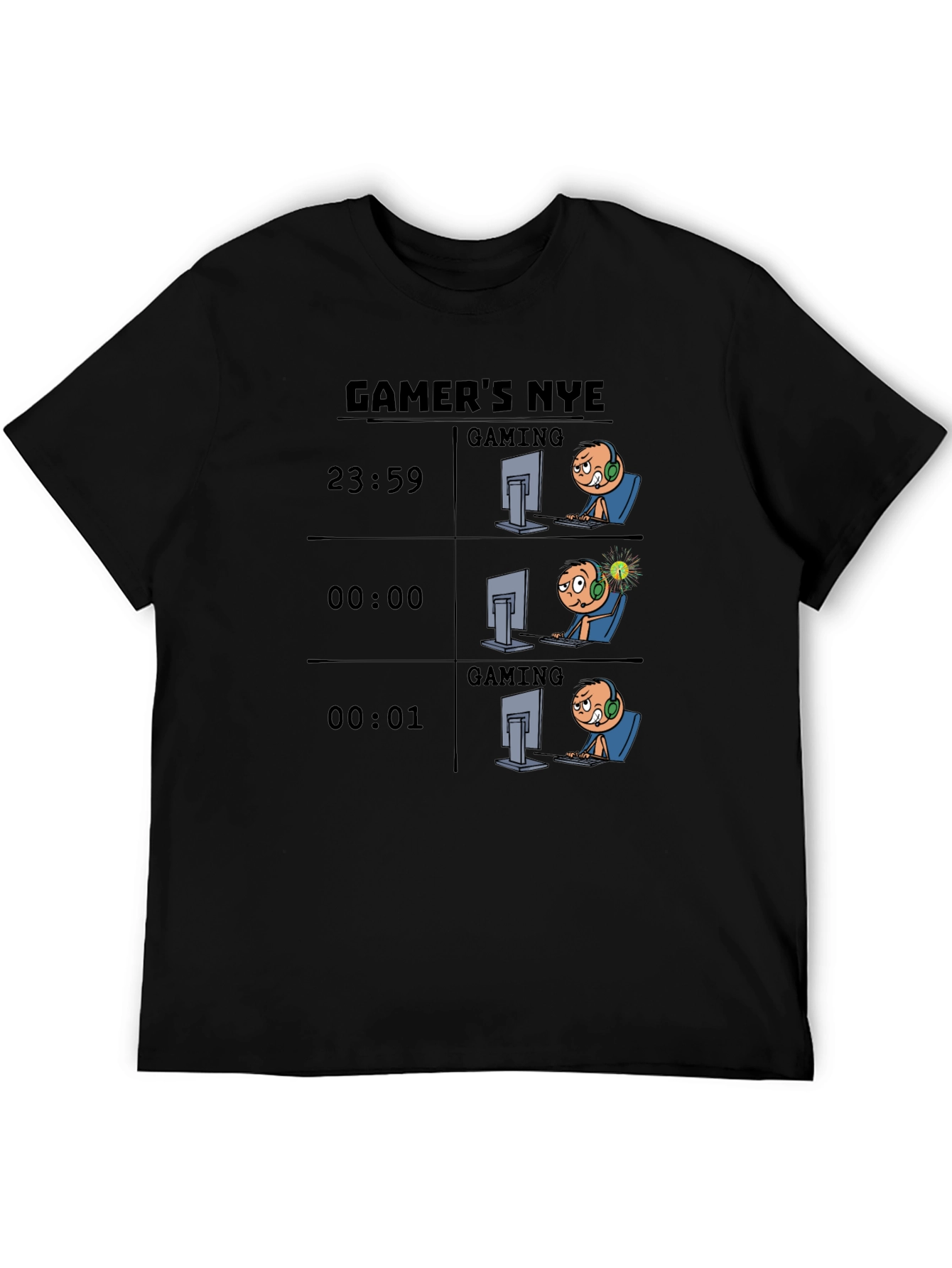 Gamers NYE Black T-Shirt