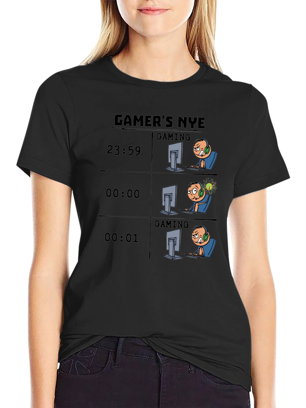 Gamers NYE Black T-Shirt