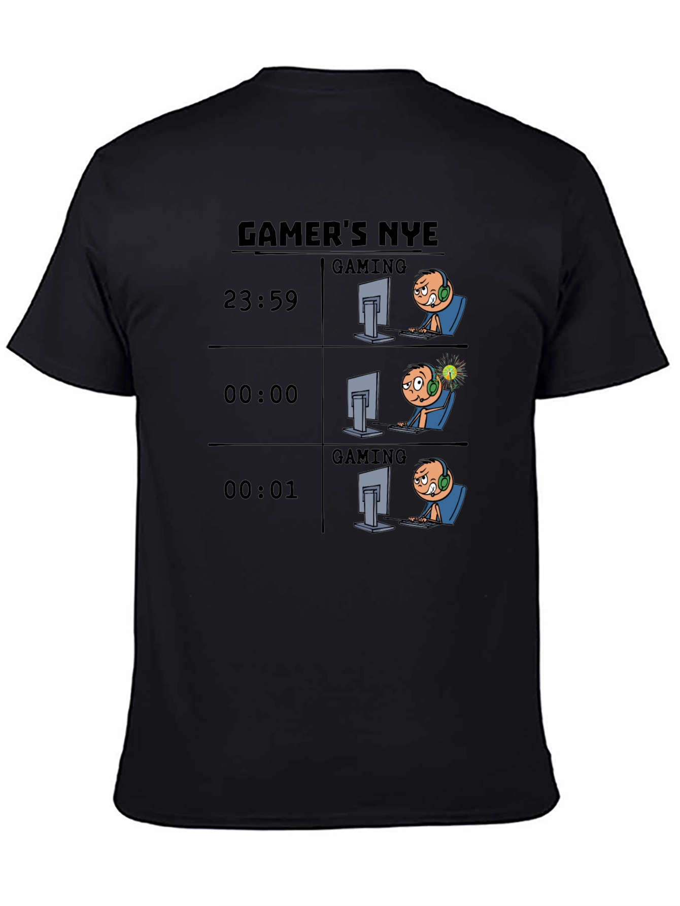 Gamers NYE Black T-Shirt