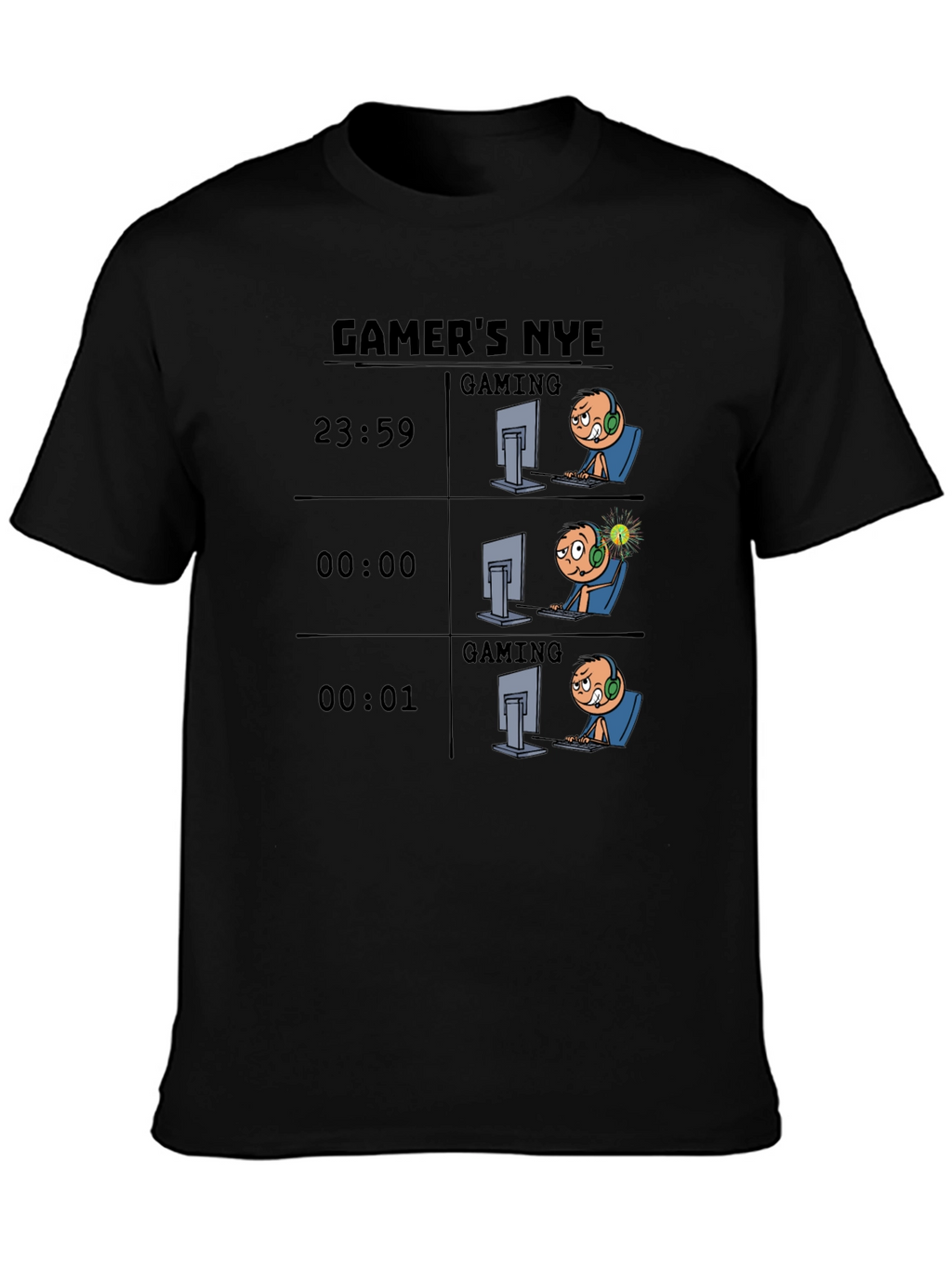 Gamers NYE Black T-Shirt