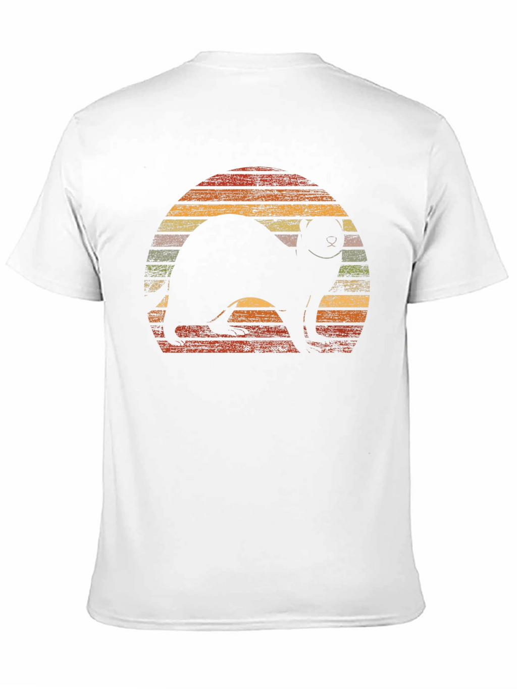 Retro Ferret Sunset Graphic T-Shirt
