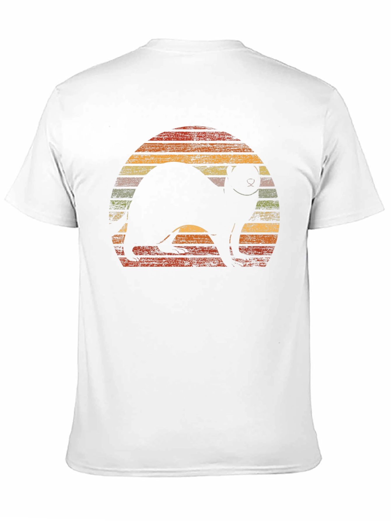 Retro Ferret Sunset Graphic T-Shirt